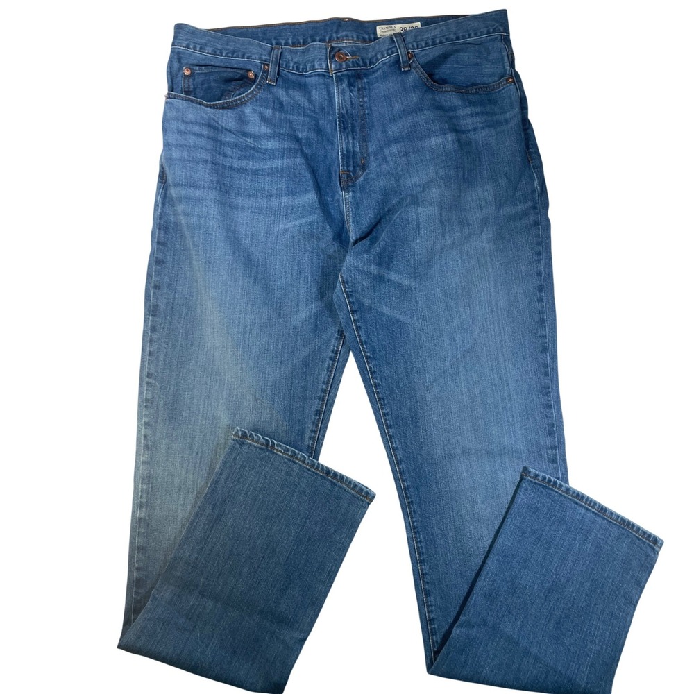 Cremieux Jeans Mens Blue Relaxed Straight Premium Denim 38/36